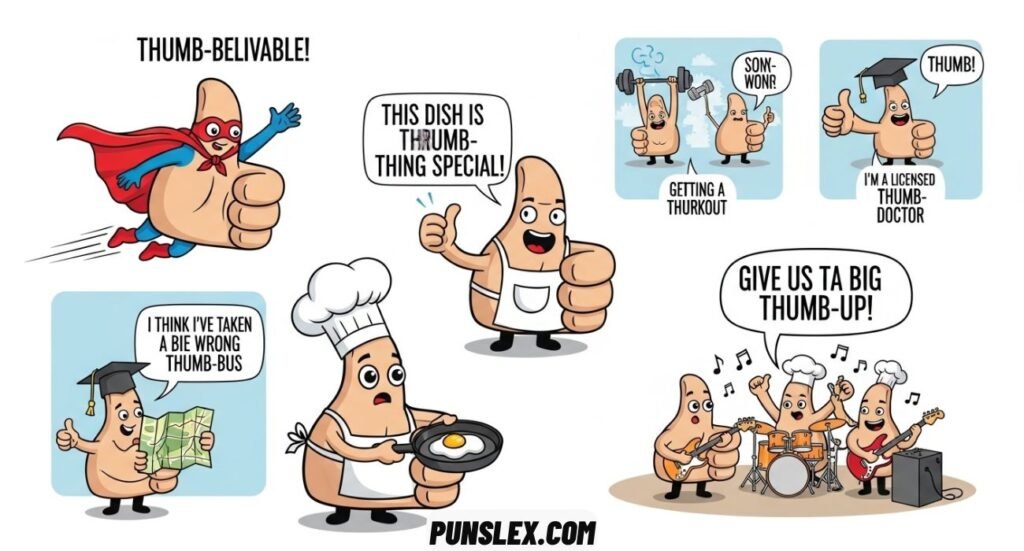 Funny Thumb Puns